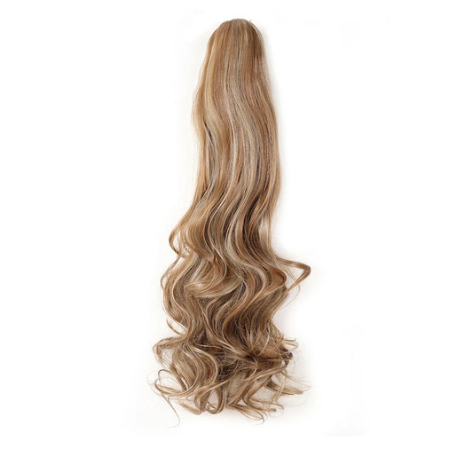 Classic Glam Clip-In Pony Butterscotch with Ash Blonde Highlights